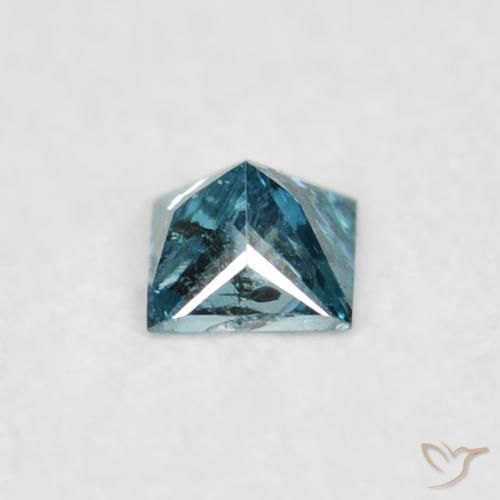 Diamant Bleu naturelle Carré, 0.07 ct, VS-SI