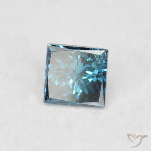 Diamant Bleu naturelle Carré, 0.05 ct, VS-SI