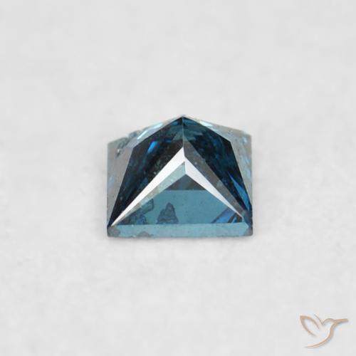 Diamant Bleu naturelle Carré, 0.05 ct, VS-SI