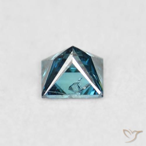 Diamant Bleu naturelle Carré, 0.06 ct, VS-SI