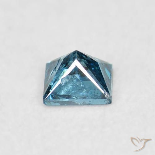 Diamant Bleu naturelle Carré, 0.06 ct, VS-SI