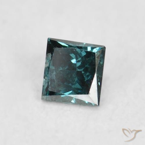 Diamant Vert naturelle Carré, 0.05 ct, VS-SI