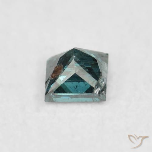 Diamant Vert naturelle Carré, 0.05 ct, VS-SI