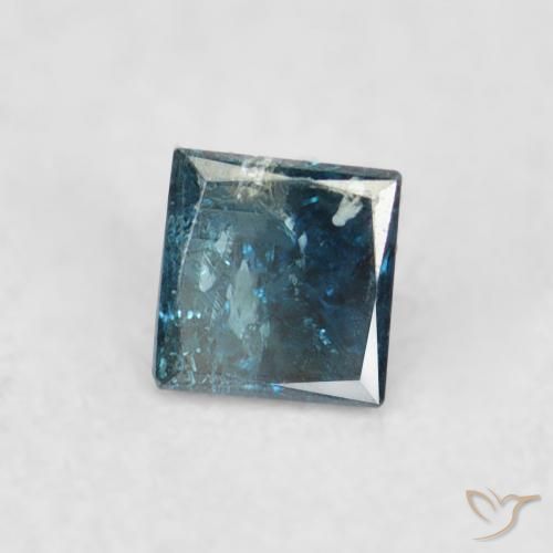 Diamant Bleu naturelle Carré, 0.07 ct, VS-SI