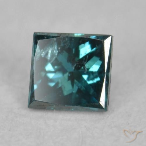 Diamant Vert naturelle Carré, 0.07 ct, VS-SI