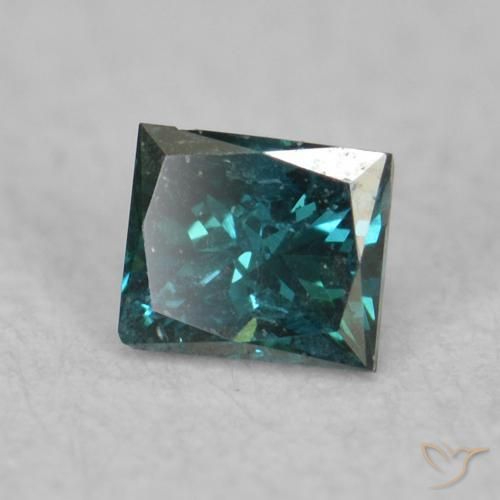 Diamant Bleu naturelle Carré, 0.05 ct, VS-SI