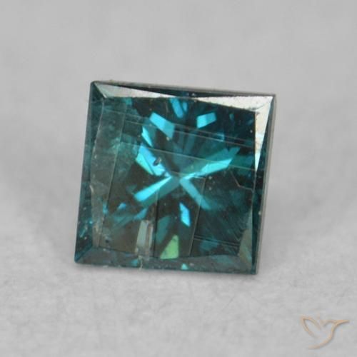 Diamant Bleu naturelle Carré, 0.06 ct, VS-SI