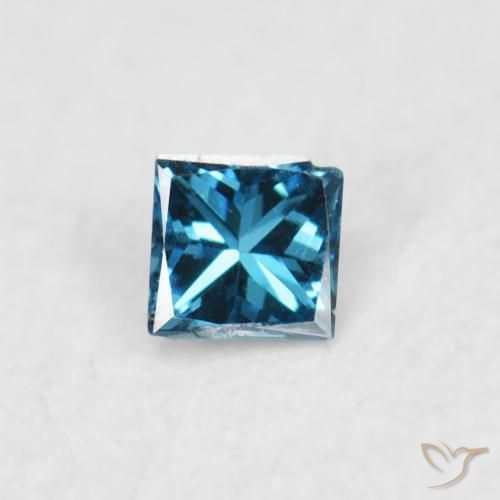 0.02ct Naturel Bleu Diamant, Carré, VS-SI