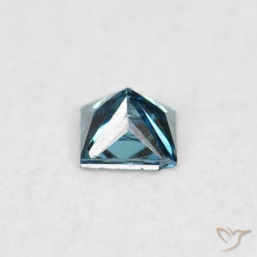 Diamant Bleu naturelle Carré, 0.02 ct, VS-SI