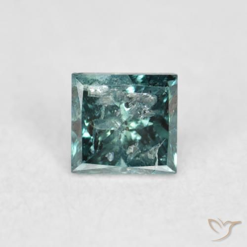 0.07ct Naturel Vert Diamant, Carré, SI