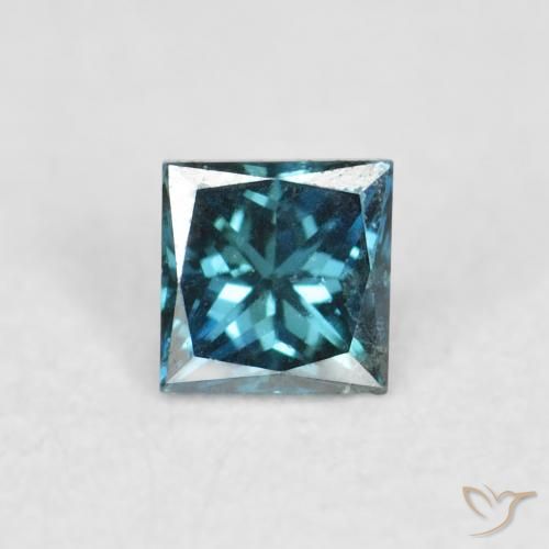 0.08ct Naturel Bleu Diamant, Carré, VS-SI