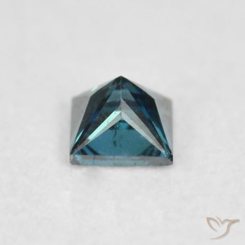 Diamant Bleu naturelle Carré, 0.08 ct, VS-SI