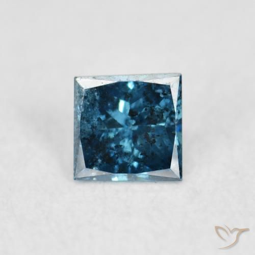 0.06ct Naturel Bleu Diamant, Carré, VS-SI