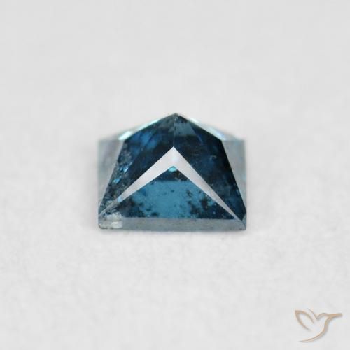 Diamant Bleu naturelle Carré, 0.06 ct, VS-SI