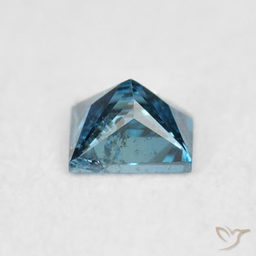 Diamant Bleu naturelle Carré, 0.08 ct, VS-SI