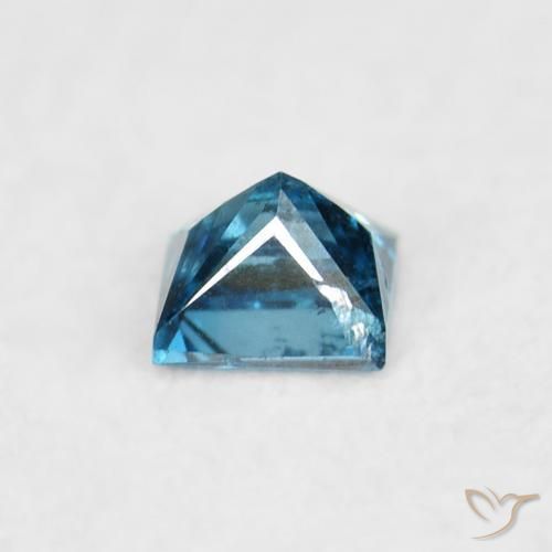 Diamant Bleu naturelle Carré, 0.05 ct, VS-SI