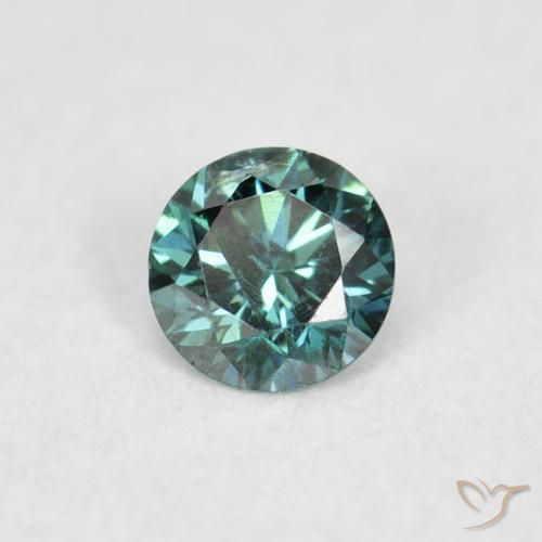 Diamant Vert naturelle Tour, 0.05 ct, VS-SI