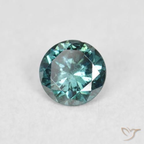 Diamant Vert naturelle Tour, 0.05 ct, VS-SI
