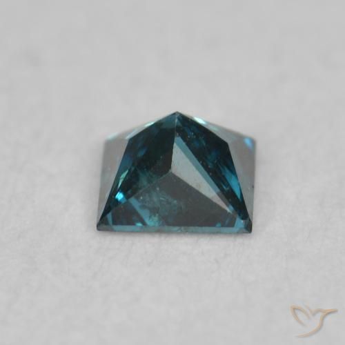 Diamant Bleu naturelle Carré, 0.07 ct, VS