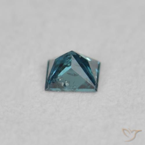 Diamant Bleu naturelle Carré, 0.02 ct, VS