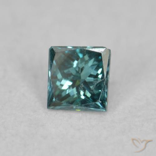 Diamant Bleu naturelle Carré, 0.05 ct, VS