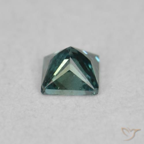 Diamant Bleu naturelle Carré, 0.05 ct, VS