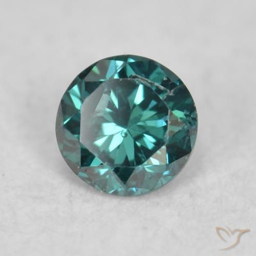 Diamant Vert naturelle Tour, 0.06 ct, VS-SI