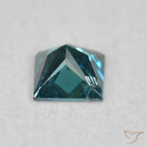 Diamant Bleu naturelle Carré, 0.03 ct, VS-SI