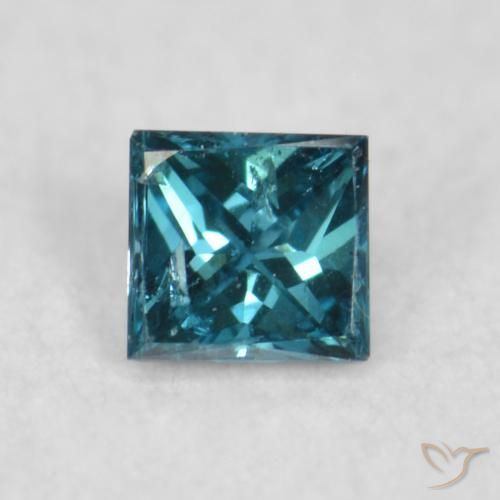 0.03ct Naturel Bleu Diamant, Carré, VS