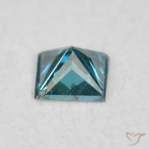 Diamant Bleu naturelle Carré, 0.03 ct, VS