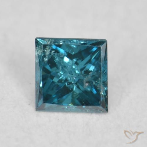 0.04ct Naturel Bleu Diamant, Carré, VS