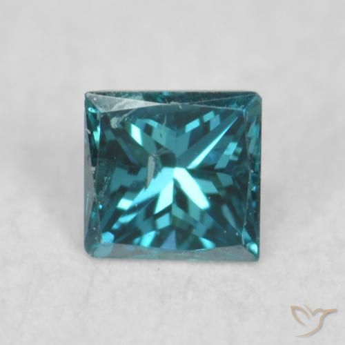 0.06ct Naturel Bleu Diamant, Carré, VS