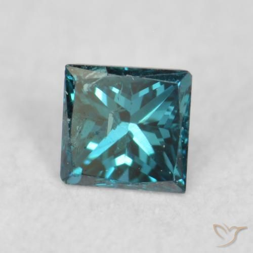 Diamant Bleu naturelle Carré, 0.06 ct, VS