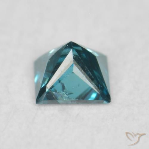 Diamant Bleu naturelle Carré, 0.06 ct, VS