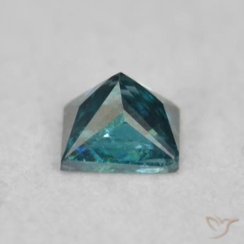 Diamant Bleu naturelle Carré, 0.07 ct, VS