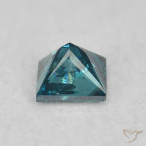 Diamant Bleu naturelle Carré, 0.07 ct, VS