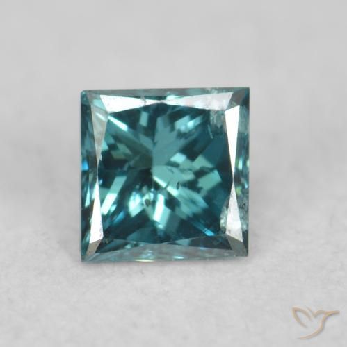 0.08ct Naturel Bleu Diamant, Carré, VS
