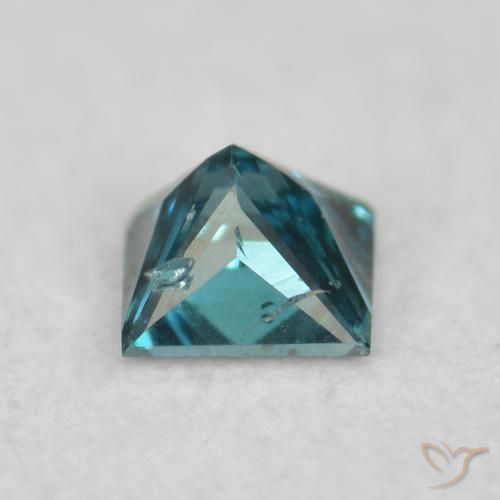 Diamant Bleu naturelle Carré, 0.08 ct, VS