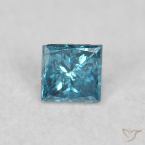 0.03ct Naturel Bleu Diamant, Carré, VS