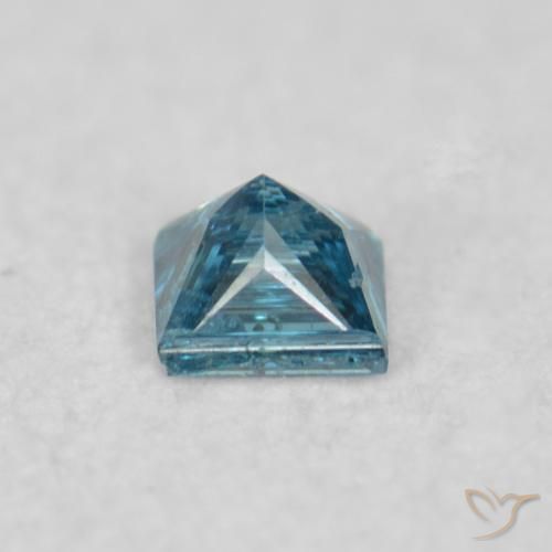 Diamant Bleu naturelle Carré, 0.03 ct, VS