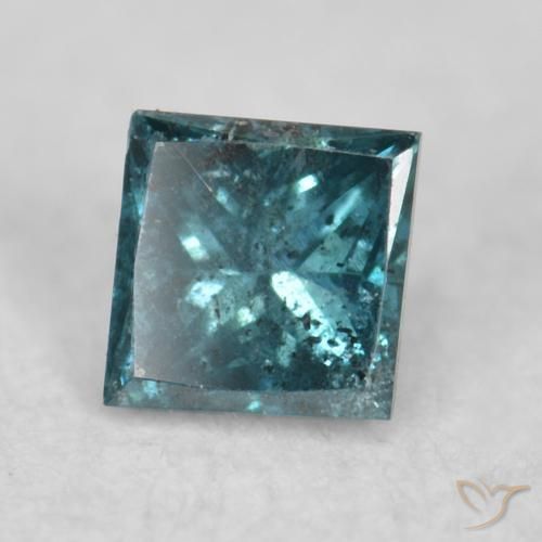 Diamant Bleu naturelle Carré, 0.08 ct, VS
