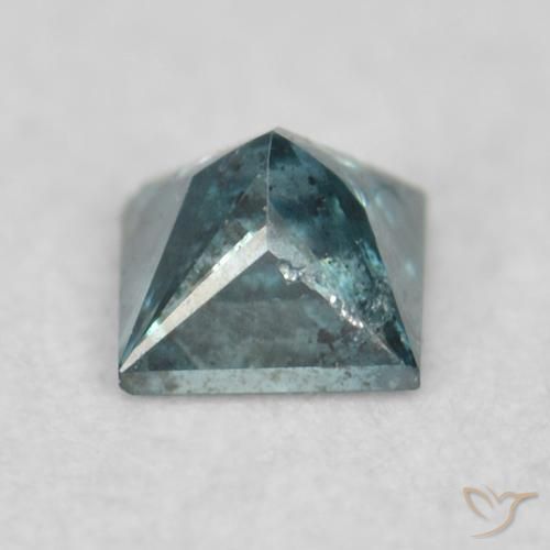Diamant Bleu naturelle Carré, 0.08 ct, VS