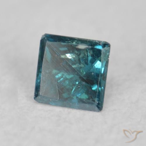 Diamant Bleu naturelle Carré, 0.04 ct, VS