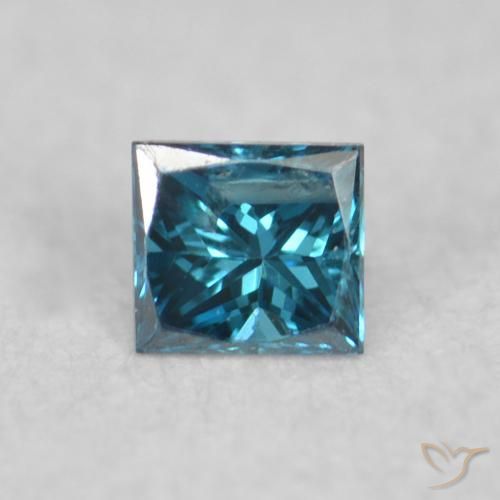 0.04ct Naturel Bleu Diamant, Carré, VS