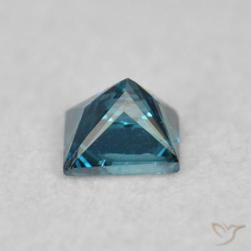 Diamant Bleu naturelle Carré, 0.04 ct, VS