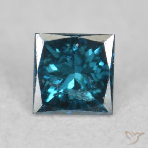 0.07ct Naturel Bleu Diamant, Carré, VS
