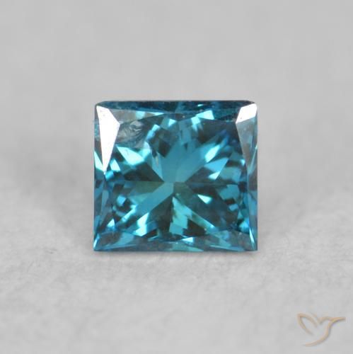 0.06ct Naturel Bleu Diamant, Carré, VS-SI