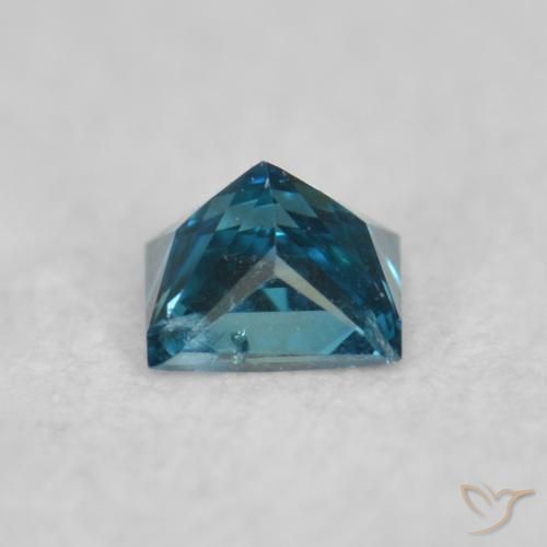 Diamant Bleu naturelle Carré, 0.06 ct, VS-SI
