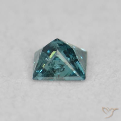 Diamant Vert naturelle Carré, 0.03 ct, VS-SI