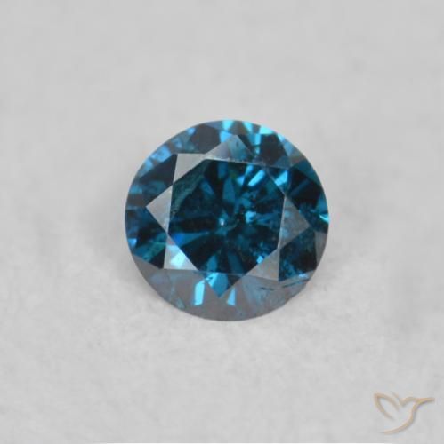 0.05ct Naturel Bleu Diamant, Tour, SI